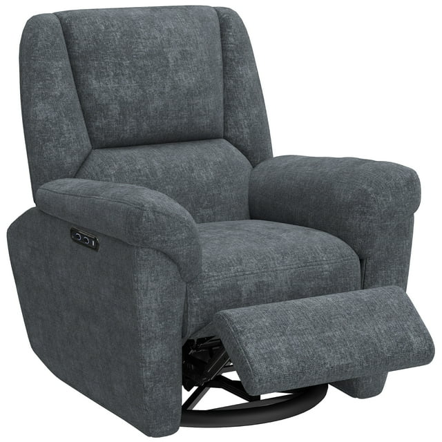 HOMCOM Fauteuil Inclinable Électrique, Fauteuil Inclinable Rembourré avec Ports USB