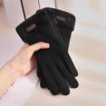thumbnail image 5 of Winter Gloves Women Touchscreen Fall Fashion Must Haves Fleece Lining Windproof Black Gloves, 5 of 5