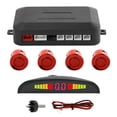 thumbnail image 4 of Riwesomey Juego de sensores de estacionamiento Elenxs, pantalla LED para coche, 4 marcha atrás trasera, estacionamiento, copia de seguridad automática Cámaras de salpicadero de coche Rojo, 4 of 8