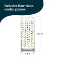 thumbnail image 3 of Libbey Vintage Dots Drinking Glasses Set of 4, Colorful, Retro Polka Dot Design Glass Cups Set, Dishwasher Safe Water Glasses Set for Beverages, 3 of 6