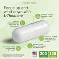 thumbnail image 4 of L-Theanine 200mg - 120 Vegetarian Capsules - Non GMO Project Verified - Natures Trove, 4 of 9