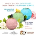 Handmade in USA 3 Bath Bombs Set with Real Money Surprise for Kids