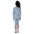 thumbnail image 2 of Moomaya Ensemble de Nuit Uni pour Femmes avec Capri en Coton, 2 Pcs de Chemises de Nuit, 2 of 5
