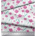 thumbnail image 2 of Soimoi Cotton Duck Fabric Leaves & Floral Clip Art Printed Craft Fabric by The Yard 42 Inch Wide, 2 of 3