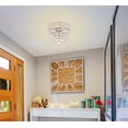 thumbnail image 3 of Primo 3 light Chrome Flush Mount Clear Royal Cut Crystal, 3 of 9