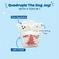 thumbnail image 4 of BARK Andi's Famous Dumplings Red White Chinese Food Dumpling Take Out Dog Toy XS/S, 4 of 9