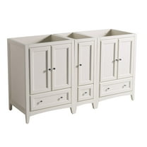 Fresca Oxford 60" Antique White Traditional Double Sink Bathroom Cabinets