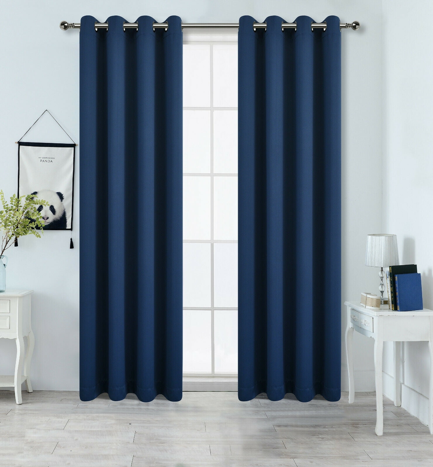 2 Pack: Solid Colored 100% Energy Saving Hotel Max Blackout Thermal