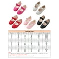 thumbnail image 2 of UKAP Toddler Girls Princess Shoes Wedding Shoes Leather Dress Shoes Mary Jane Shoes Lightweight Low Heels Nonslip Breathable Flower Decor Flats for Girls Red  11.5c, 2 of 8