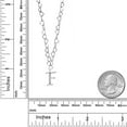 thumbnail image 4 of Gem Stone King Made in Italy 925 Sterling Silver Heart Chain Pendant Necklace for Women with Dangling Initial F Letter Charm with Moissanite, 4 of 4