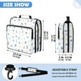thumbnail image 3 of Zipper Binder with Shoulder Strap 2 inch 3 Ring Waterproof File Folder Organizer Bag 500 Sheet Small Sea Creatures Pattern, 3 of 8