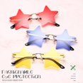 thumbnail image 2 of Fashionable Retro Sunglasses Pentagram Shape Sun Glasses For Women Men Summer Beach SupplyGray, 2 of 5