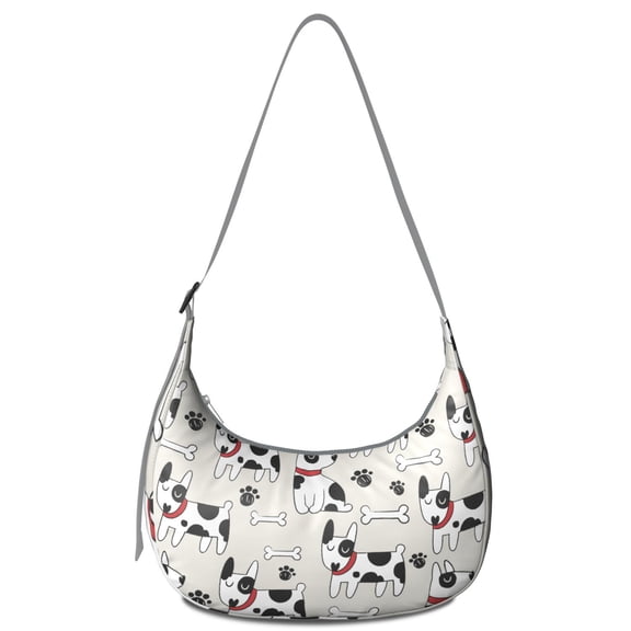 Artistic Dog Pattern Crossbody Purse – Watercolor Canine Design, Vintage Style, Adjustable Strap, Perfect for Dog Enthusiasts