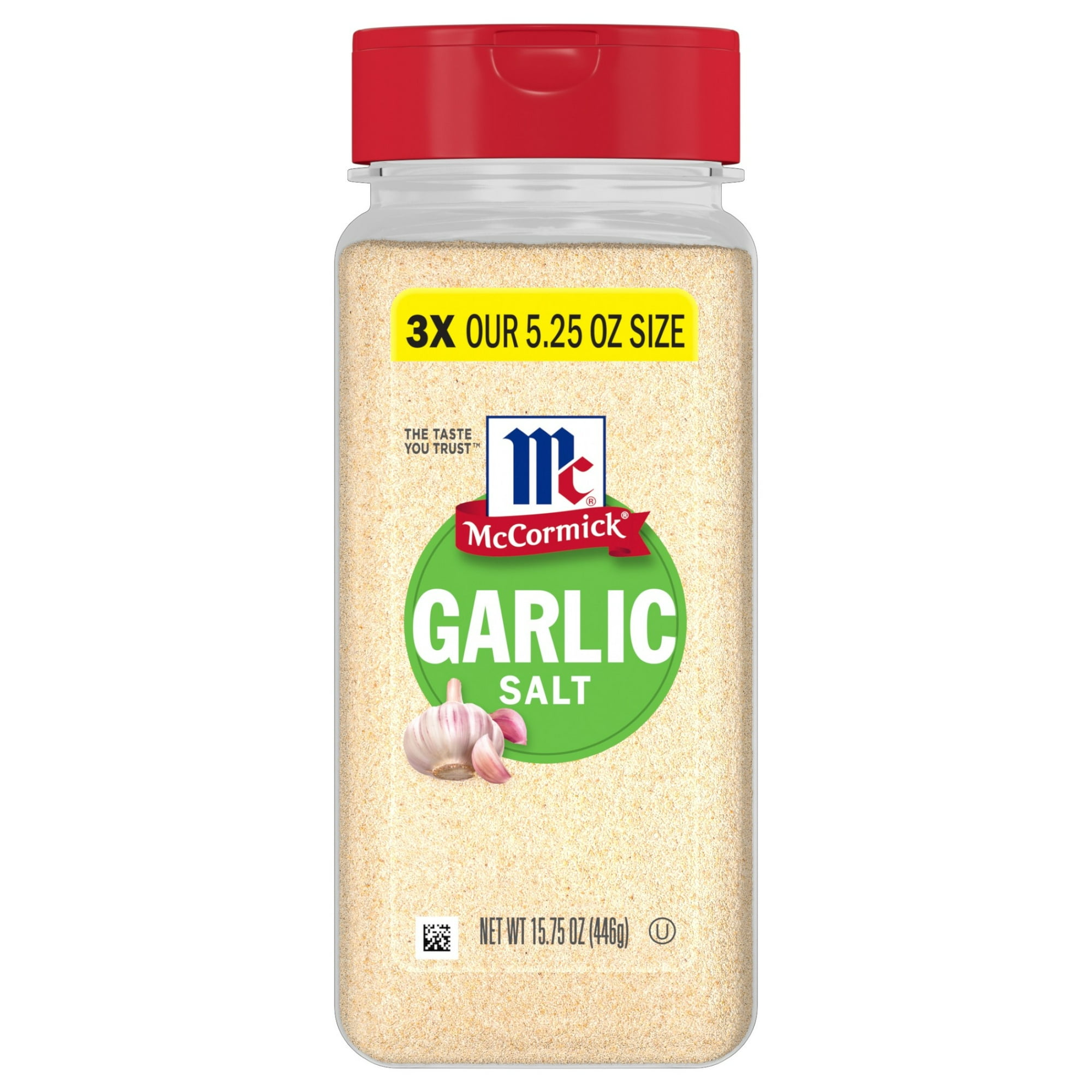 McCormick Non-GMO Kosher Garlic Salt, 15.75 oz Bottle