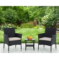 thumbnail image 5 of PayLessHere 3 Piece Furniture Patio Chairs Wicker Outdoor Rattan,Black, 5 of 7