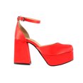 thumbnail image 1 of Zapatilla Plataforma Tacon Ancho Kuali Shoes M-801 SHANTUNG ROJO 23 al 26 cm, 1 of 5
