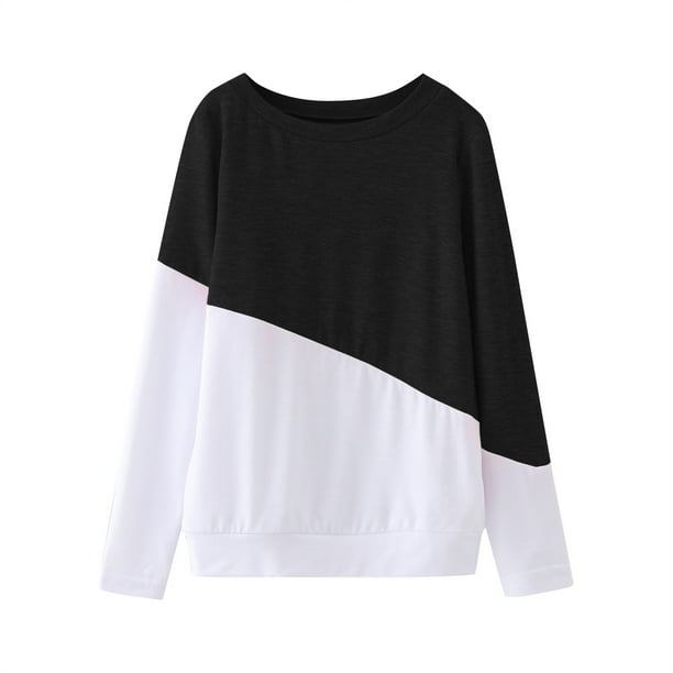 Gibobby Blusas Manga Larga Para Niñas Camiseta básica sólida de cuello redondo para niñas pequeñas para niños pequeños, blusa informal holgada de manga larga para otoño, camisetas (Negro, 5-6 Años)