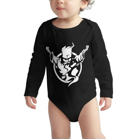 

Thunderdome s Baby Boy Girl Long Sleeve Bodysuit Snap Closure Black 18 Months