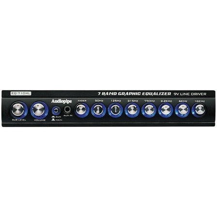 Audiopipe  9V Line Driver 7 Band Graphic Equalizer with HI & LO Converter