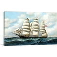 thumbnail image 1 of ARTCANVAS The Ship Young America at Sea 1915 Canvas Art Print by Antonio Jacobsen - Size: 26" x 18" (0.75" Deep), 1 of 9