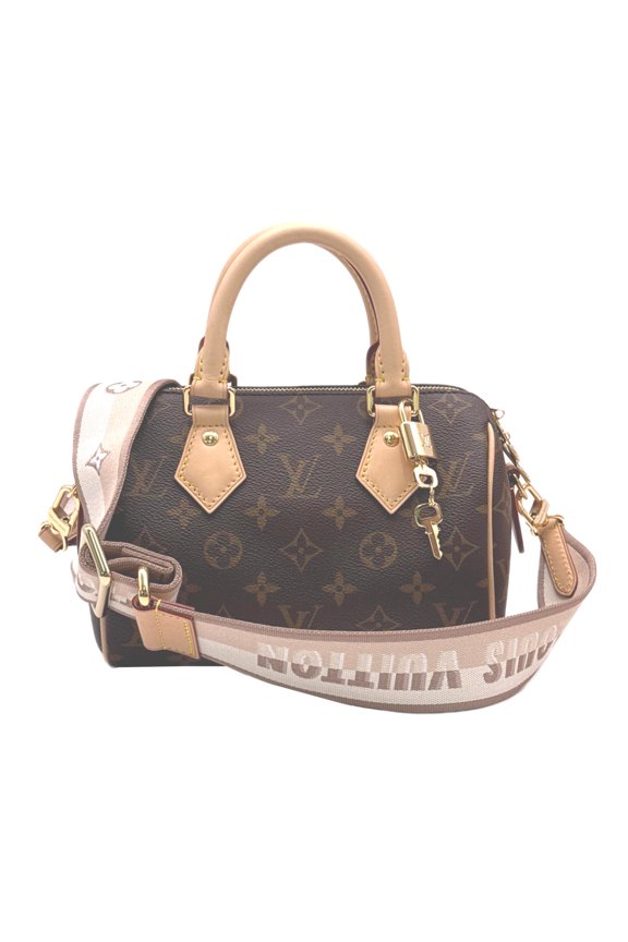 Pre-Owned LOUIS VUITTON Monogram Speedy Bandoulire 20 M46222 Handbag Brown Beige Leather...