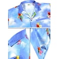 thumbnail image 4 of LA LEELA Men's Hawaiian Shirts Short Sleeve Button Down Shirt Mens Casual Shirts Vacation Tropical Beach Summer Party Shirts for Men Funny XL Cockatoo Birds, Blue, 4 of 6