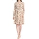 thumbnail image 2 of INSPIRAR CHIC Vestido Midi de Manga Larga con Estampado Floral en V Blanco Naranja, 2 of 5