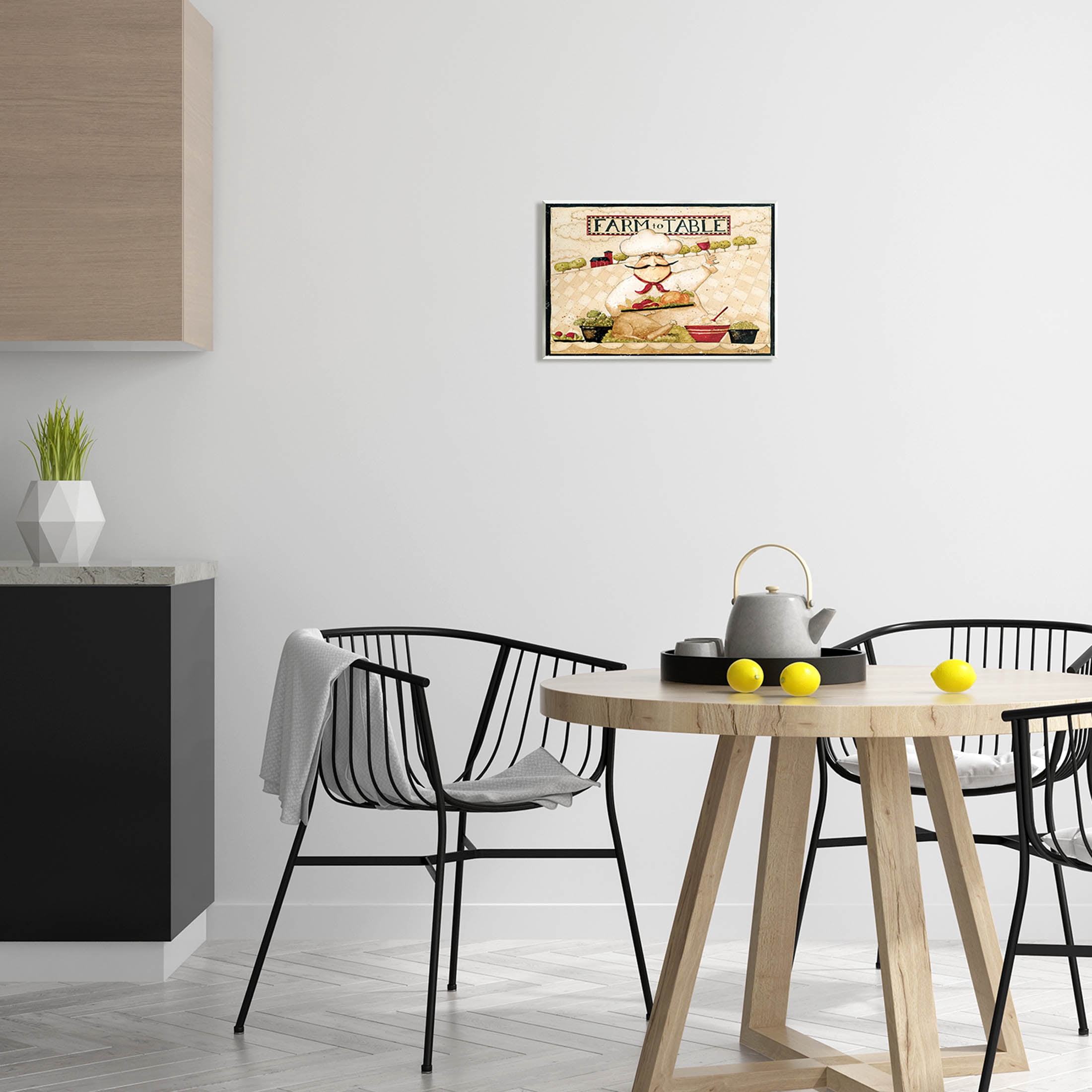 Farm to Table Vintage Chef Meal Food & Beverage Graphic Art Unframed Art Print Wall Art