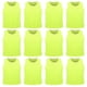 thumbnail image 1 of Chaleco de entrenamiento de fútbol para niños, malla pequeña, transpirable, verde fluorescente, tamaño libre, 12 Uds., 1 of 14