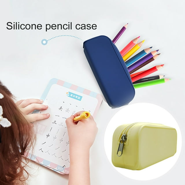 YAOMOBB Washable Pencil Case Large Capacity Silicone Brush Holder Waterproof Multi Purpose Storage