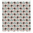 thumbnail image 3 of Ambesonne Jungle Shower Curtain, Tigers and Monstera Leaves, 69"Wx70"L, Blush Pale Teal White, 3 of 5