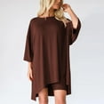 thumbnail image 2 of Tiqkatyck Outfits Sets Clearance, Women 2 Piece Outfit Set Casual Oversized T Shirt Tops Shorts Workout Sports Tracksuit Shorts Sets Women 2 Piece Outfits Brown S, 2 of 7