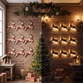 thumbnail image 2 of Lighted Wooden Christmas Reindeer Wall Decor Sign With LED Lights Hanging Ornament Fireplace Mantel Holiday Decoration, 2 of 7