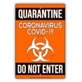 thumbnail image 1 of Warning Do Not Enter Display Quarantine Disease Outdoor Health and Safety Office Notice Novelty Aluminum Metal Sign 8"x12", 1 of 5