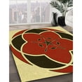 thumbnail image 3 of Ahgly Company Machine Washable Indoor Square Transitional Metallic Gold Area Rugs, 3' Square, 3 of 7
