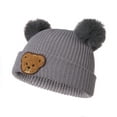 thumbnail image 2 of Faithtur Baby Winter Hat Cute Bear Pattern Knit Beanie Warm Cap for Infant Newborn Cold Weather Accessories, 2 of 8