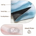 thumbnail image 6 of Blue Pink Round Rugs for Living Room 4ft Ombre Sea Wave Abstract Watercolor Ocean Coastal Non Slip Circle Rug Washable Low-Profile Indoor Carpet for Bedroom, Dining Room, Bathroom, 6 of 9