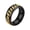Black Gold, variant on Unisex 8mm Stainless Steel Creative Cool Beer Bottle Opener Chain Rotatable Fidget Ring Biker Anxiety Band Grooved Edge Silver Size 11