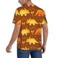 thumbnail image 2 of Picia Dinosaurs and Leaves Pattern Mens Polo Shirts Quick Dry Short Sleeve Golf T Shirt Performance Moisture Wicking Casual Workout Baseball T-shirt-3X-Large, 2 of 7