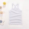 thumbnail image 2 of Shirts for Teen Girl Racerback Baby Girl Clothes Crop Tank Top Sleeveless Solid Dance Top for Ballet Gymnastics White 12-18 Months, 2 of 4