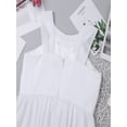 thumbnail image 7 of iEFiEL Big Little Girls Halter Neck Chiffon Summer Dress Sleeveless Rhinestone Wedding Birthday Party Dress White 10, 7 of 7
