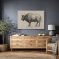 thumbnail image 3 of Canvas Print Vintage Highland Cow Wall Art Animal Rustic Decorative for Living Room Bedroom - 16"x24", 3 of 8