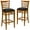 Black Vinyl Seat/Cherry Wood Frame, variant on Flash Furniture 2 Pk. HERCULES Series Ladder Back Natural Wood Restaurant Barstool - Burgundy Vinyl Seat