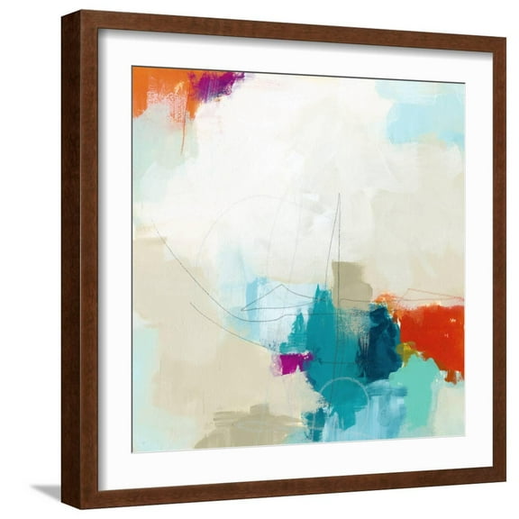 Art.com Atmospheric IV Art Print by June Erica Vess, Brown Frame Wall Art, 21" x 21"