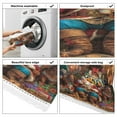 thumbnail image 3 of Durable Washer Cover 51.2x22in with White Lace Trim and Side Pocket Washer and Dryer Top Covers Santa Eating Cookies, 3 of 6