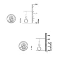 thumbnail image 4 of LeCalla 925 Sterling Silver Love Knot Drop Earrings | Classy Twist Knot Drop Dangle Earring, 4 of 6