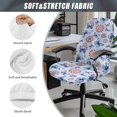 thumbnail image 5 of FKELYI Pink Bohemian Floral Blue Butterfly Print Office Chair Covers Stretch Computer Chair Slipcovers for Swivel Armchair Anti-Dust Gaming Chair Slipcover for Home Office, Large, 5 of 6