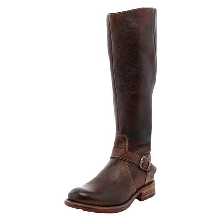 GHSOHS Cowboy Boots for Women Thigh High Boots Wide Calf Boots Black Boots Solid Fall Thick Sole Square Heels Zipper Mid Booties Round Toe Shoes Comfort Rain Boots Dress Shoes Wide Calf Boots Size 38