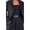 Black, variant on Women's Business Outfit Cropped Blazer And Strapless Tube Top Jumpsuits 2 Piece Suit Set Belted Wide Leg Romper Fall Casual Office Work Clothes