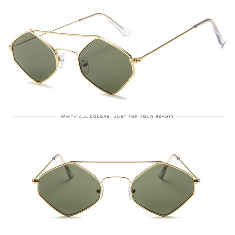 Penkiiy Classics Hexagon Sunglasses for Men/Women Metal  display picture 3